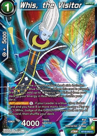 Whis, the Visitor (BT18-053) - Dawn of the ZLegends Foil