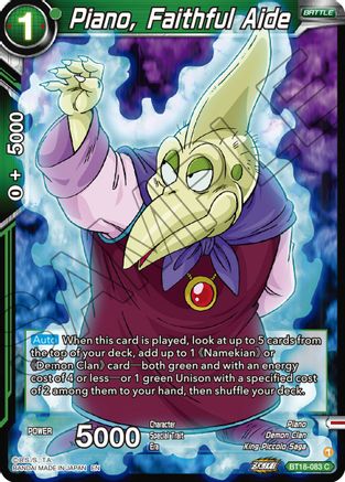 Piano, Faithful Aide (BT18-083) - Dawn of the ZLegends