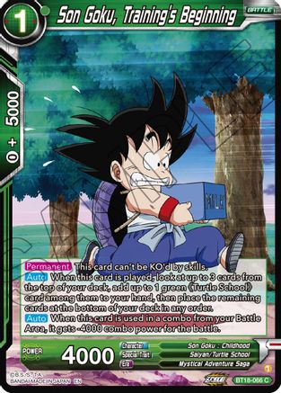 Son Goku, Training's Beginning (BT18-066) - Dawn of the ZLegends