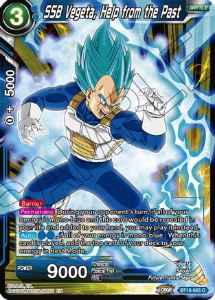 SSB Vegeta, Help from the Past (BT18-055) - Dawn of the ZLegends