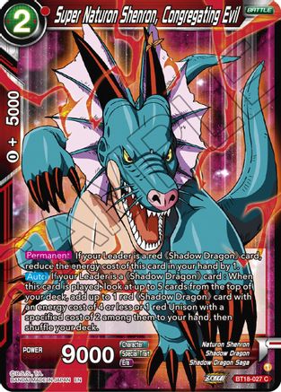 Super Naturon Shenron, Congregating Evil (BT18-027) - Dawn of the ZLegends Foil