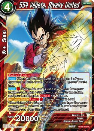 SS4 Vegeta, Rivalry United (BT18-015) - Dawn of the ZLegends