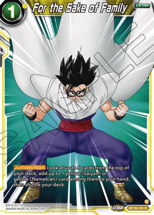 For the Sake of Family (BT18-121) - Dawn of the ZLegends