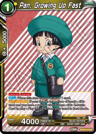 Pan, Growing Up Fast (BT18-114) - Dawn of the ZLegends