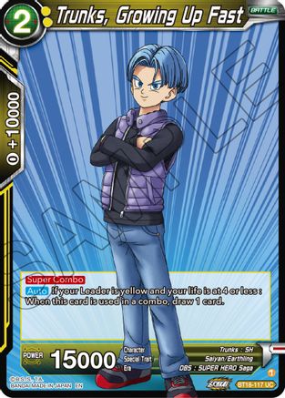 Trunks, Growing Up Fast (BT18-117) - Dawn of the ZLegends Foil