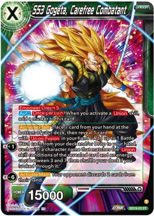 SS3 Gogeta, Carefree Combatant (SD19-03) - Dawn of the ZLegends Foil