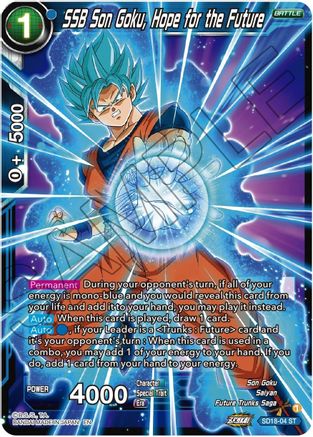 SSB Son Goku, Hope for the Future (SD18-04) - Dawn of the ZLegends Foil