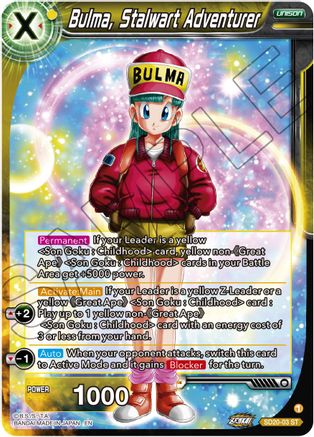 Bulma, Stalwart Adventurer (SD20-03) - Dawn of the ZLegends Foil