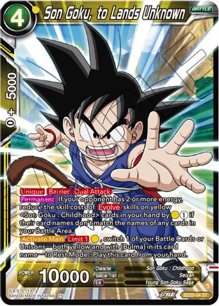 Son Goku, to Lands Unknown (SD20-04) - Dawn of the ZLegends Foil