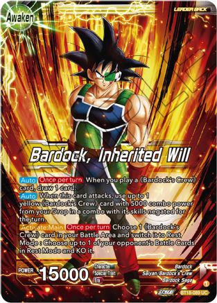 Bardock's Crew // Bardock, Inherited Will (BT18-089) - Dawn of the ZLegends