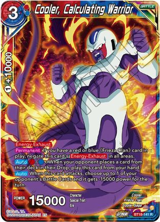 Cooler, Calculating Warrior (BT18-141) - Dawn of the ZLegends Foil
