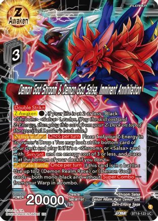 Demon God Shroom & Demon God Salsa, Imminent Annihilation (BT18-123) - Dawn of the ZLegends