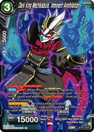 Dark King Mechikabura, Imminent Annihilation (BT18-129) - Dawn of the ZLegends