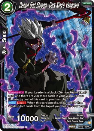 Demon God Shroom, Dark King's Vanguard (BT18-132) - Dawn of the ZLegends Foil