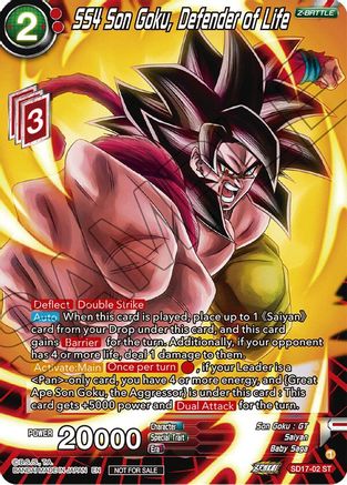 SS4 Son Goku, Defender of Life (ZENKAI Celebration Pack) (SD17-02) - Promotion Cards Foil