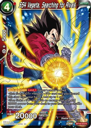 SS4 Vegeta, Searching for Rivals (BT18-016) - Dawn of the ZLegends