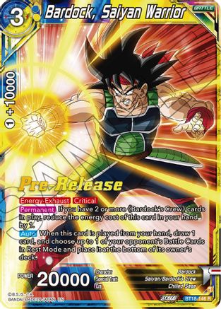 Bardock, Saiyan Warrior (BT18-146) - Dawn of the ZLegends PreRelease Cards