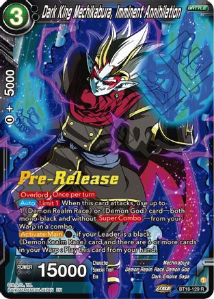 Dark King Mechikabura, Imminent Annihilation (BT18-129) - Dawn of the ZLegends PreRelease Cards
