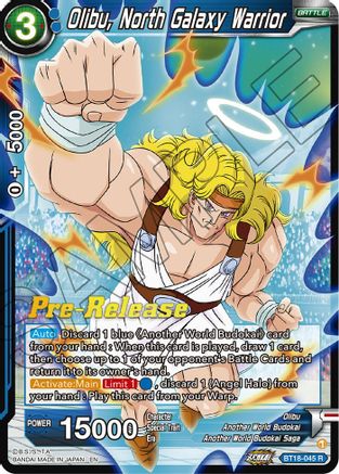 Olibu, North Galaxy Warrior (BT18-045) - Dawn of the ZLegends PreRelease Cards