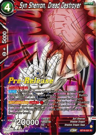 Syn Shenron, Dread Destroyer (BT18-021) - Dawn of the ZLegends PreRelease Cards