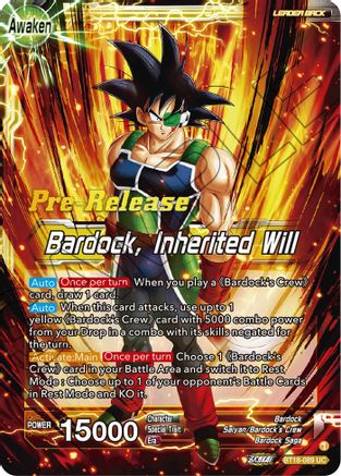 Bardock's Crew // Bardock, Inherited Will (BT18-089) - Dawn of the ZLegends PreRelease Cards