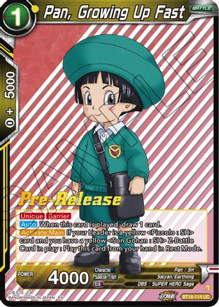 Pan, Growing Up Fast (BT18-114) - Dawn of the ZLegends PreRelease Cards