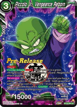 Piccolo Jr., Vengeance Reborn (BT18-084) - Dawn of the ZLegends PreRelease Cards