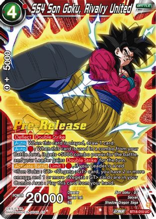 SS4 Son Goku, Rivalry United (BT18-010) - Dawn of the ZLegends PreRelease Cards