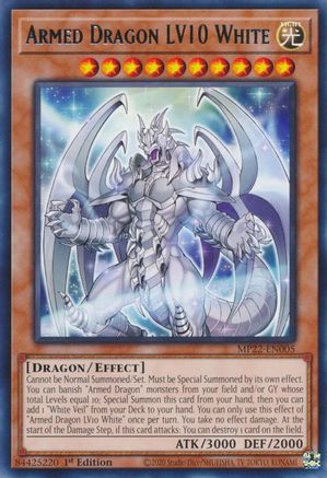 Armed Dragon LV10 White (MP22-EN005) - 2022 Tin of the Pharaoh's Gods 1st Edition