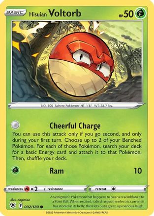 Hisuian Voltorb 002/189  - Holofoil Deck Exclusives - Promo