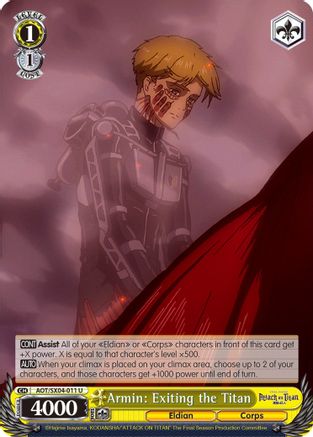 Armin: Exiting the Titan (AOT/SX04-011 U) - Attack On Titan: Final Season