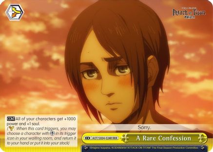 A Rare Confession (RRR) (AOT/SX04-024R RRR) - Attack On Titan: Final Season