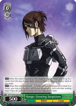 Hange: Growing Suspicions (SR) (AOT/SX04-029S SR) - Attack On Titan: Final Season