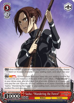 Sasha: "Wandering the Forest" (AOT/SX04-048 RR) - Attack On Titan: Final Season