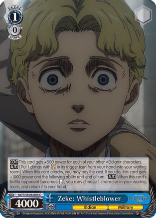 Zeke: Whistleblower (AOT/SX04-086 C) - Attack On Titan: Final Season
