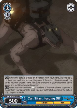 Cart Titan: Fending Off (AOT/SX04-088 C) - Attack On Titan: Final Season