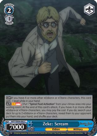 Zeke: Scream (AOT/SX04-092 C) - Attack On Titan: Final Season