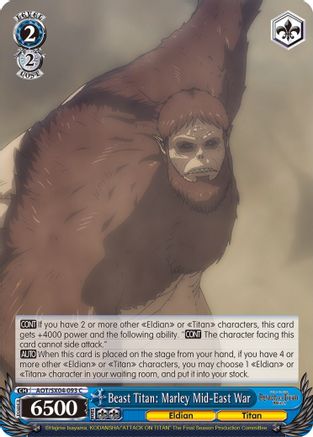 Beast Titan: Marley Mid-East War (AOT/SX04-093 C) - Attack On Titan: Final Season