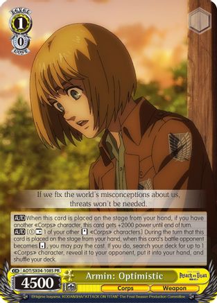 Armin: Optimistic (Foil) (AOT/SX04-108S PR) - Attack On Titan: Final Season