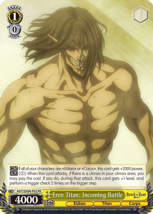 Eren Titan: Incoming Battle (AOT/SX04-P02 PR) - Attack On Titan: Final Season