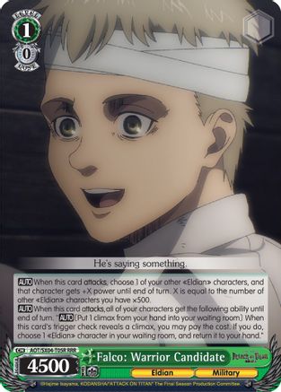 Falco: Warrior Candidate (RRR) (AOT/SX04-T05R RRR) - Attack On Titan: Final Season