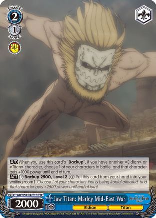 Jaw Titan: Marley Mid-East War (AOT/SX04-T16 TD) - Attack On Titan: Final Season
