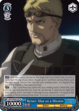 Reiner: Man on a Mission (AOT/SX04-T19 TD) - Attack On Titan: Final Season