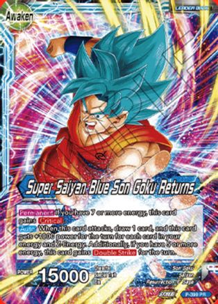 Son Goku // Super Saiyan Blue Son Goku Returns (P-399) - Promotion Cards Foil