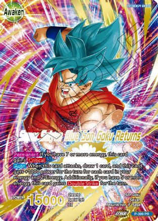 Son Goku // Super Saiyan Blue Son Goku Returns (Gold-Stamped) (P-399) - Promotion Cards Foil