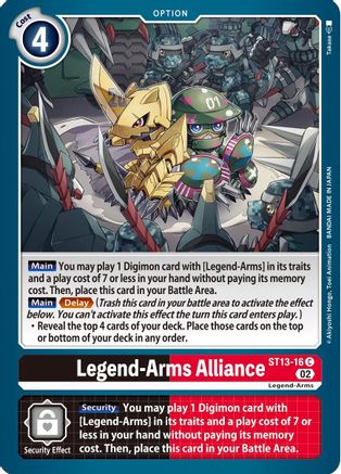 Legend-Arms Alliance (ST13-16) - Starter Deck 13: Ragnaloardmon