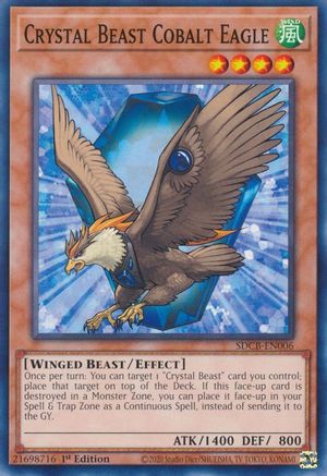 Crystal Beast Cobalt Eagle (SDCB-EN006) - Structure Deck: Legend of the Crystal Beasts 1st Edition
