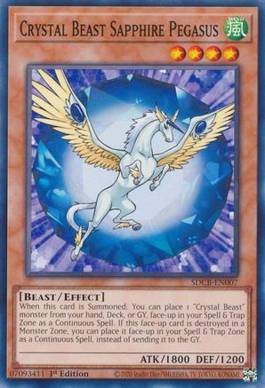 Crystal Beast Sapphire Pegasus (SDCB-EN007) - Structure Deck: Legend of the Crystal Beasts 1st Edition