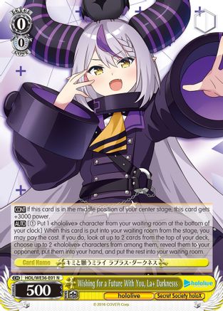 Wishing for a Future With You, La+ Darknesss (HOL/WE36-E01 N) - hololive production Premium Booster