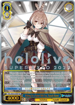Wishing for a Future With You, Nanashi Mumei (SP) (HOL/WE36-E48SP SP) - hololive production Premium Booster
